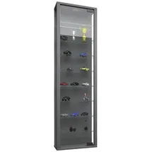 VCM Vitrine Stano Maxi, inkl. LED-Beleuchtung, silber