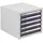 Proregal Schubladencontainer Kobra mit 5 Schubladen HxBxT 15,5x27x34cm | Lichtgrau