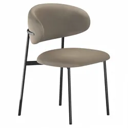 Maya | Hotel Stuhl | Leder | Taupe