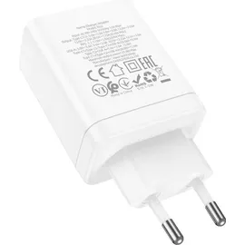 HOCO Ladegerät N33 35W 2x USB-C + USB-A PD QC3.0 Weiß | Gr.: onesize