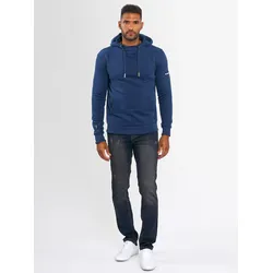 Kapuzenpullover ALESSANDRO SALVARINI "ASCalgarii", Herren, Gr. L (52), blau, Obermaterial: 65% Baumwolle, 35% Polyester, Pullover Hoodie Sweatshirt