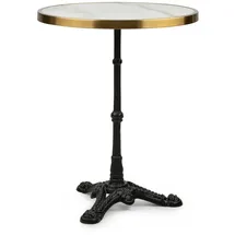 Blumfeldt Patras - Bistro-Tisch, Gartentisch, Deko-Zierkante, Gusseiserner Standfuß, für drinnen und draußen, wasserfest, frostsicher, 57,5 cm ø 72 cm Höhe,