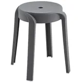 Home Deluxe Hocker Kunststoff 33 x 45 x 33 cm Grau