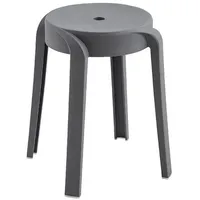 Home Deluxe Hocker Kunststoff 33 x 45 x 33 cm Grau