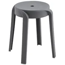 Home Deluxe Hocker Kunststoff 33 x 45 x 33 cm Grau
