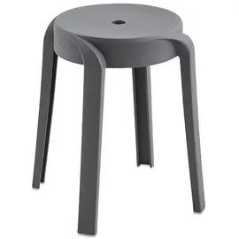 Home Deluxe Hocker Kunststoff 33 x 45 x 33 cm Grau