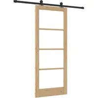 vidaXL Schiebetür ORKDAL Braun 83 x 202 cm Holz und Metall