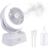 Sichler Haushaltsgeräte Akku-Tischventilator 0 cm Tischventilator LED-Ring