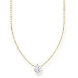 Thomas Sabo Kette mit Anhänger Zirkonia-Anhänger Gold/Silber