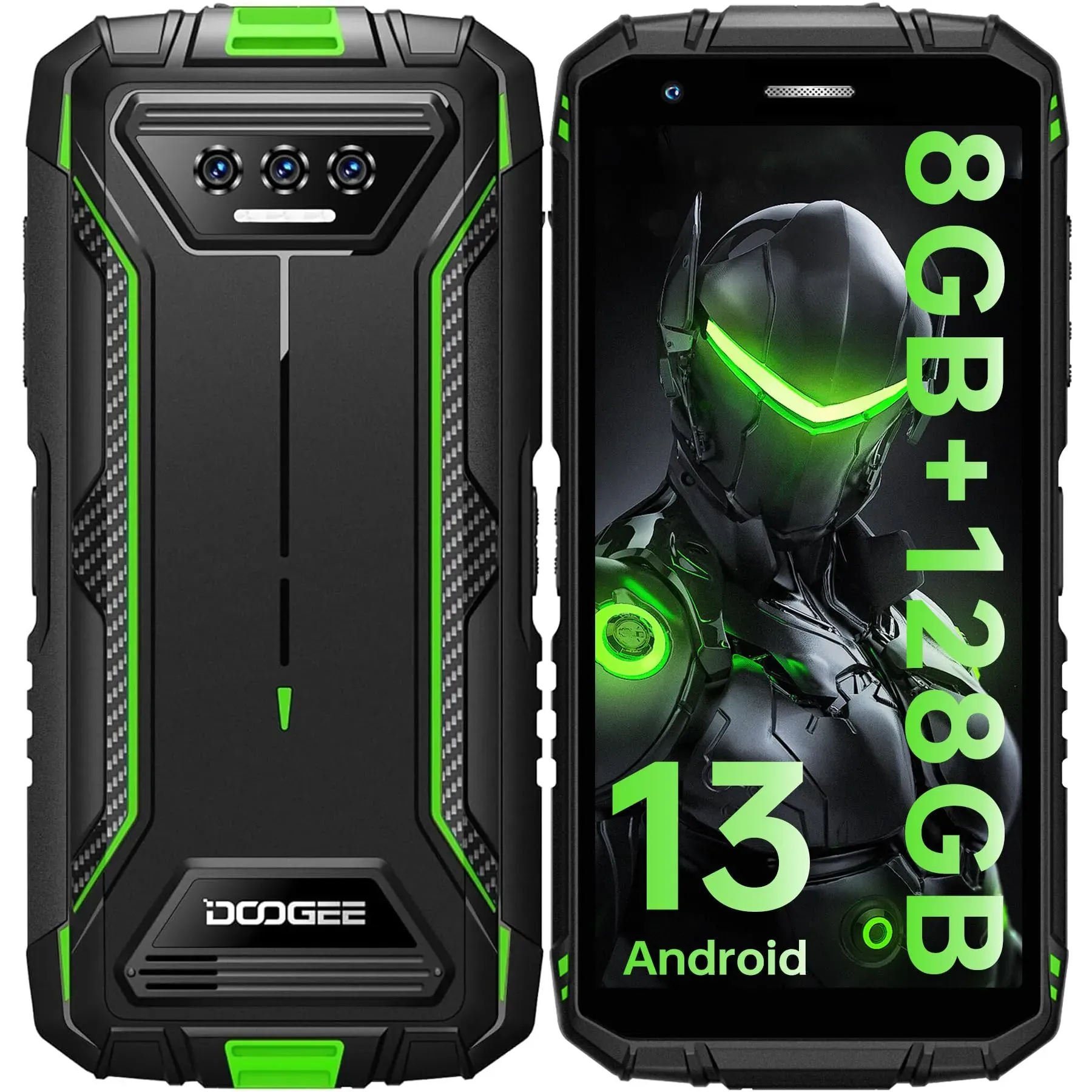 DOOGEE S41 Plus (2024) Outdoor Smartphone Android 13, 8GB + 128GB/1TB, Outdoor Handy Ohne Vertrag, 6300mAh, 13MP + 8MP, 5.5" Display, IP68/69K Wasserdichit Handy/Dual 4G SIM/Face ID/OTG/NFC/GPS