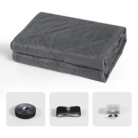 Sekey Türvorhang Kälteschutz Winter, Thermovorhang Magnetisch Wärmeschutz & Winddicht – Isolier Vorhang für Wohnzimmer & Balkon, selbstklebend 100x... - Grau