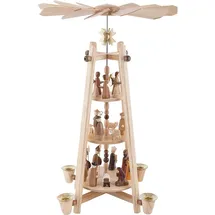 Großhandel Dregeno Stabpyramide mit Christi Geburt, 3-stöckig, für Kerzen d=14mm