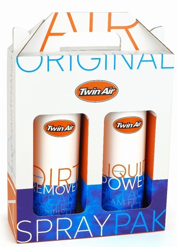 TWIN AIR Liquid Power Spray + Dirt Remover Reinigingspakket - 2x500ml, 10 mm