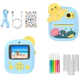 Drucken Sie Kamera Doppelobjektiv Tragbares Reisen 1080p Videoaufnahme Mit Papierspiel Für Kids Camera Outdoor Travel