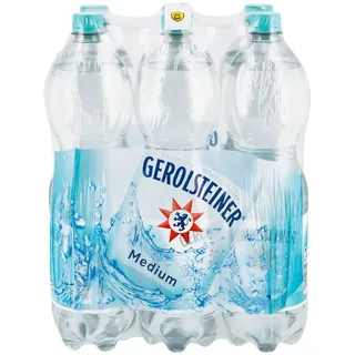 Gerolsteiner Mineralwasser Medium 1,5 Liter, 6er Pack