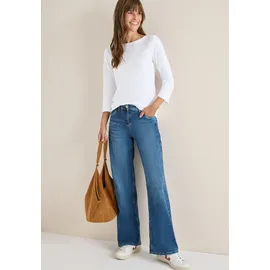 Cecil Damen Basic U-Boot Shirt Weiß L
