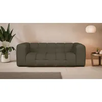 LeGer Home by Lena Gercke 3-Sitzer "TALISHA Designersofa, moderne Steppung, Maße B/T/H: 229/110/75 cm", grün (oliv), B:229cm H:75cm T:110cm, 100% Polyester, LEGER HOME BY LENA GERCKE, Sofas, aufwendig gepolstert, hoher Sitzkomfort