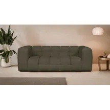 LeGer Home by Lena Gercke 3-Sitzer "TALISHA Designersofa, moderne Steppung, Maße B/T/H: 229/110/75 cm", grün (oliv), B:229cm H:75cm T:110cm, 100% Polyester, LEGER HOME BY LENA GERCKE, Sofas, aufwendig gepolstert, hoher Sitzkomfort