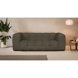 LeGer Home by Lena Gercke 3-Sitzer "TALISHA Designersofa, moderne Steppung, Maße B/T/H: 229/110/75 cm", grün (oliv), B:229cm H:75cm T:110cm, 100% Polyester, LEGER HOME BY LENA GERCKE, Sofas, aufwendig gepolstert, hoher Sitzkomfort