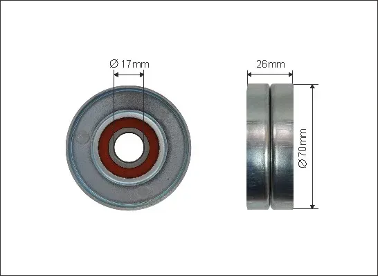 CAFFARO Spannrolle, Keilrippenriemen 500125 für Vaughall Opel GM