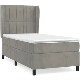 vidaXL Boxspringbett 100 x 200 cm Hellgrau