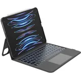 Belkin Everyday iPad Hülle mit Tastatur, Tastatur mit Hintergrundbeleuchtung, Multi-Touch-Steuerung, magnetischer Speicher Apple Pencil, QWERTY, Multimedia-Tasten für iPad Air 10.9" und iPad Pro 11"
