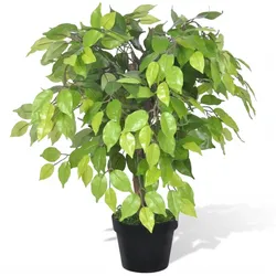 Künstlicher Zwerg-Ficus mit Topf 60 cm