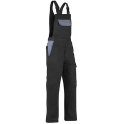 Latzhose Industrie "2665" 100% Baumwolle - C60 - schwarz/grau
