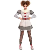 Leg Avenue Clown-Kostüm Clown Kostüm Penny Karneval Faschingskostüm Damen, Penny weiß, wie man Leute erschreckt grau XL