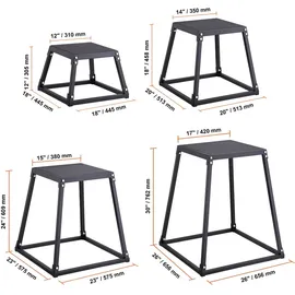 Vevor Plyometrische Sprungbox Schwarz/305/458/609/762 mm