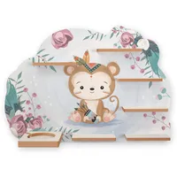 Regal „Kleiner AFFE“ geeignet für Toniebox und Tonies inkl. 40 Metallplättchen für Flexible Befestigung der Tonie Figuren (Kleiner AFFE)