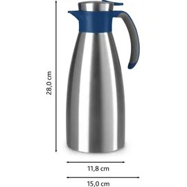 Emsa Soft Grip edelstahl/blau 1,5 l