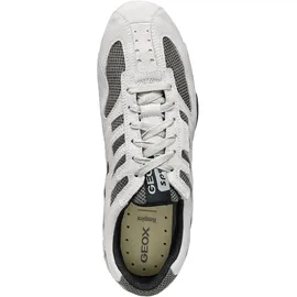 GEOX Snake Original A Sneaker, Off White/Dk Grey, 46