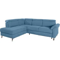 Sit&more Ecksofa Arngast L-Form, inklusive Kopfteilverstellung und Federkern blau