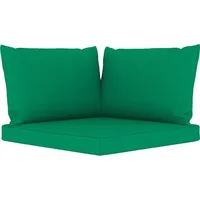 vidaXL Gartensofa 4-Sitzer mit Kissen in Grün