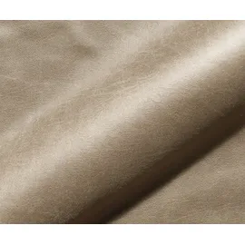 DeLife Esszimmerstuhl Greg-Flex Mikrofaser Beige Vintage Kreuzgestell kantig Edelstahl Taschenfederkern,