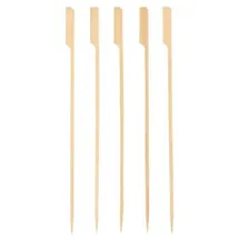 Papstar Grillbesteck Grill-Spieße 25 cm Bambus transparent
