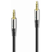 Sonero Premium Audiokabel 3.5mm Klinke, 1,00m, vergoldete Kontakte, schwarz