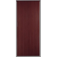 Falttür Schiebetür Tür mahagoni farben mit Riegel / Verriegelung Höhe 202 cm Einbaubreite bis 84 cm Doppelwandprofil Neu