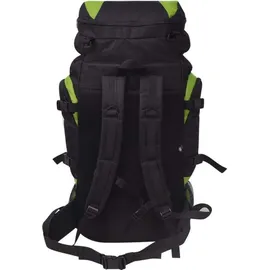 vidaXL Wanderrucksack XXL 75 L Schwarz Grün