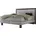 Hasena Boxspringbett Memphis, im Vintagelook, Massivholz-Umrandung, Tonnentaschen-Federkernmatratze grau