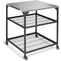 Ooni Modultisch Groß Edelstahl schwarz/silber