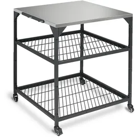 Ooni Modultisch Groß Edelstahl schwarz/silber