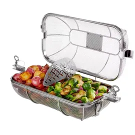 Weber Drehspießkorb Ø 30 cm Edelstahl weiß