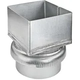 gromo Übergangsrohr Grömo Kastenrohr auf Standrohr, Zink, verschiedene Größen (Ausführung: Ø 100/100mm)
