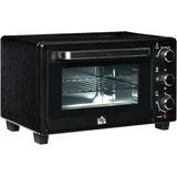 Minibackofen 21L 1400W 60 Min. Timer, Kleinbackofen mit 100 °C-230 °c einstellbar Temperatur Garzeit, Mini Ofen mit Backblech, Drahtgestell,