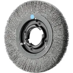 Rundbürste breit ungezopft RBU Ø200x25xvariable Bohrung Edelstahl-Draht-Ø0,30 Schleifbock
