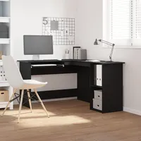 VidaXL Schreibtisch Schwarz Eiche 120x140x75 cm aus Holz