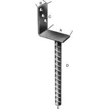 ede - hadra Pfostenträger tzn L-Form 75 CE