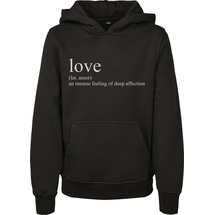 Mister Tee Love Definition Kapuzenpullover Black 134-140 cm